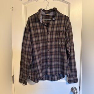 Mens Plaid Button-Up Shirt